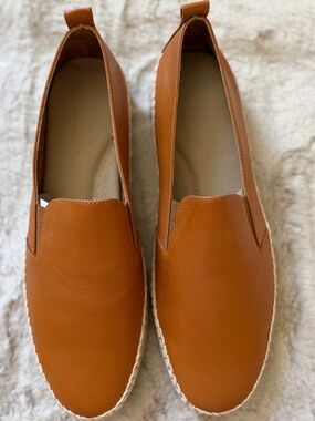 Cognac Brown leather espadrills from Flexx size 9.5